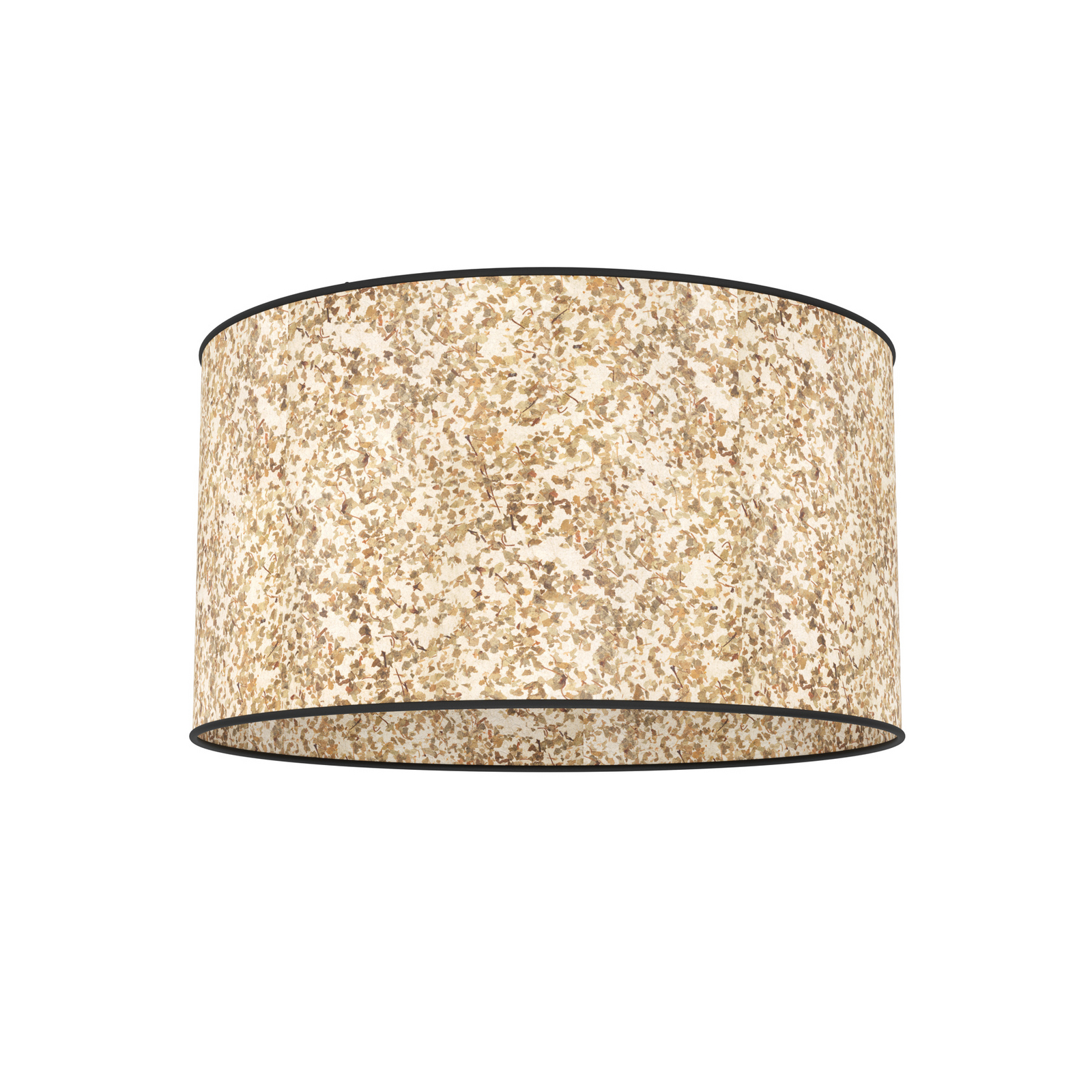 Stropna svetilka Butterburn, Ø 38 cm, bež/zelena, tkanina