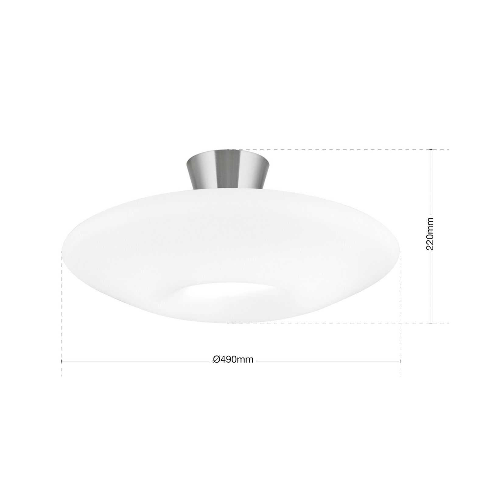 Malu Ceiling Light Made of Silk Matte Opal Glass