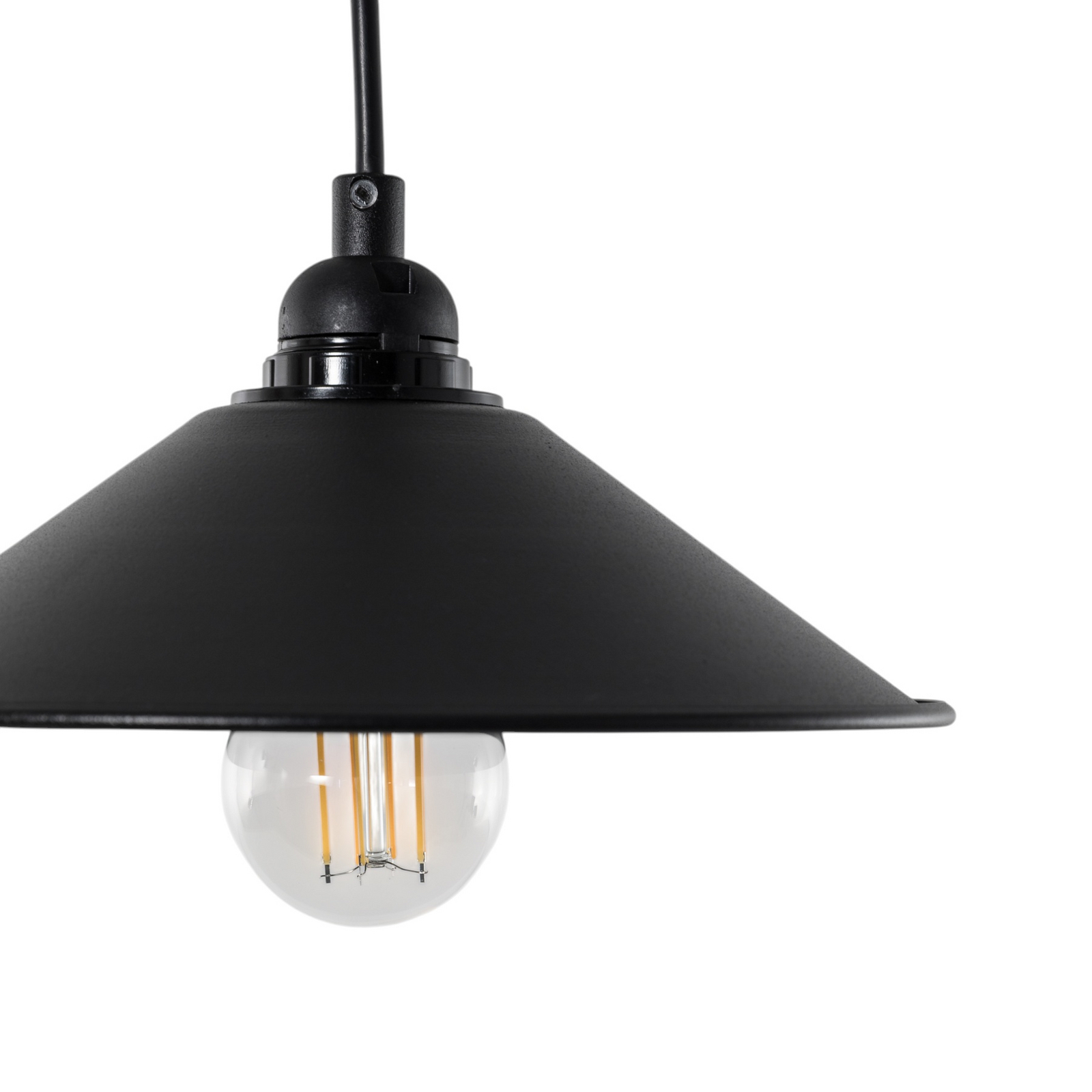 Lampa żyrandol GMN-00007 1-punktowa detal drewno czarny