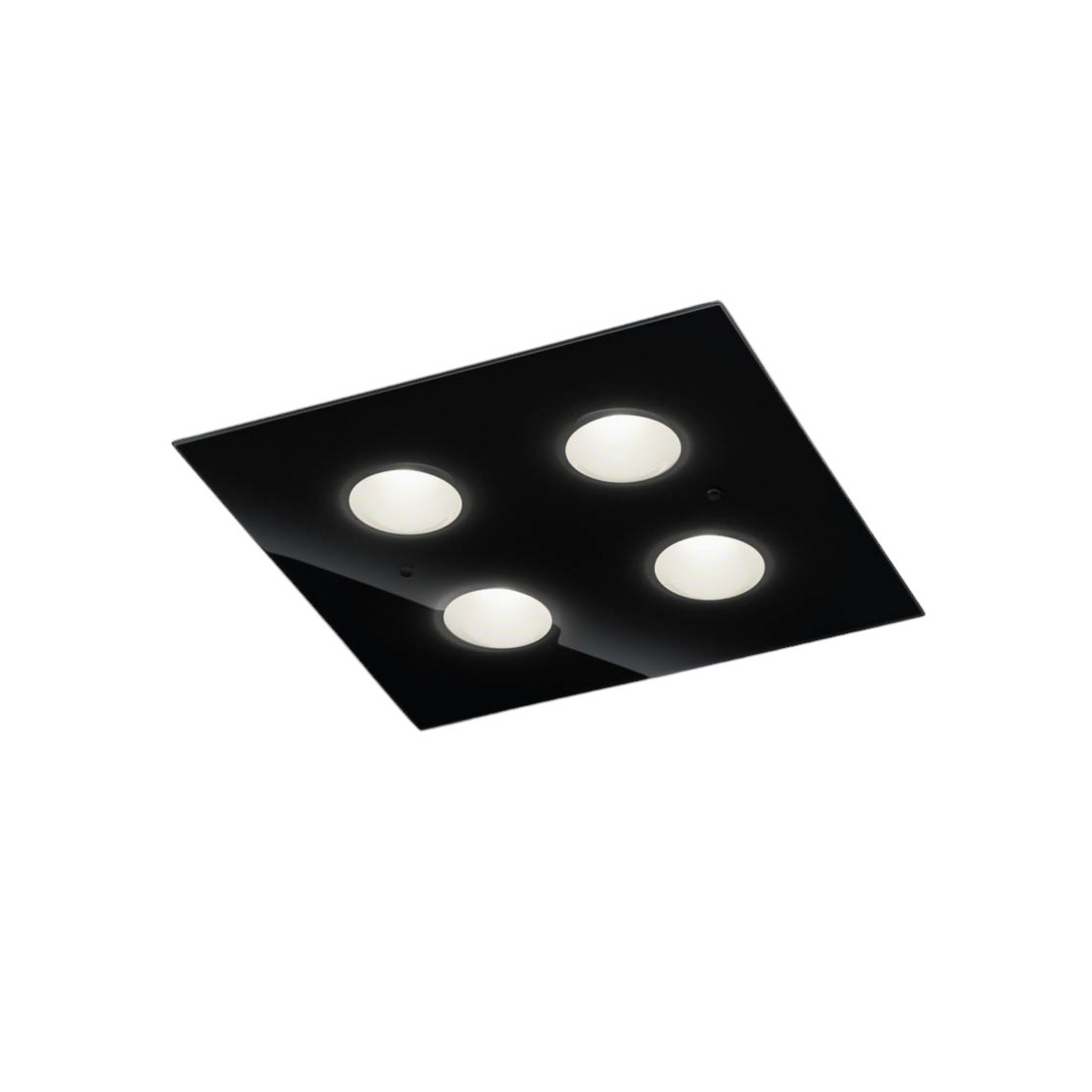 Helestra Nomi plafonnier LED 38x38 cm dim noir