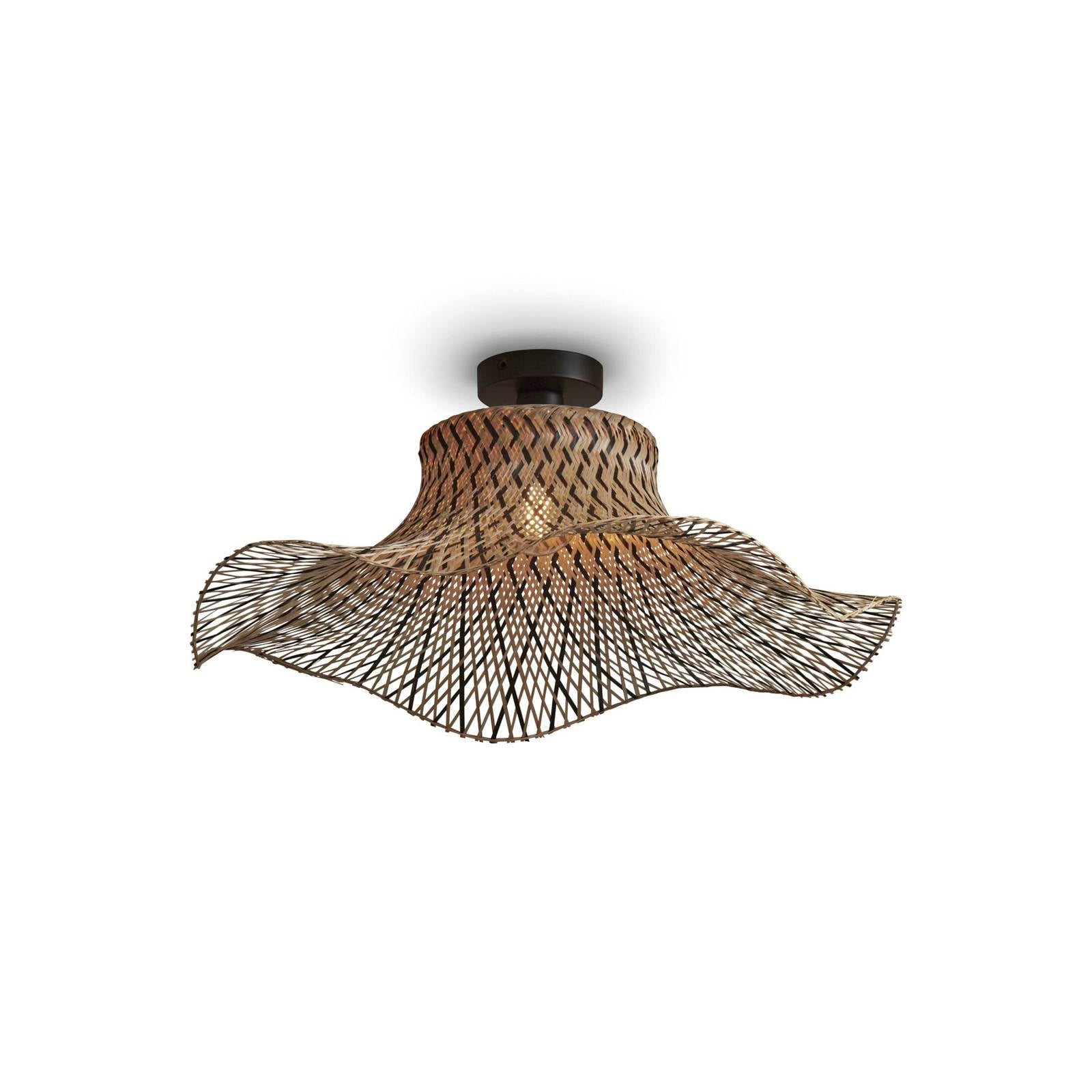 Deckenleuchte Ibiza in Natur und Schwarz E27 650mm - Natur - Good&mojo