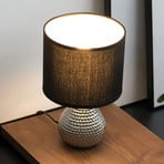 Pauleen Sip of Silver table lamp, fabric lampshade