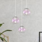 EGLO hanglamp ARISCANI 2, Ø 43 cm, 3-lamps, chroom/iriserend
