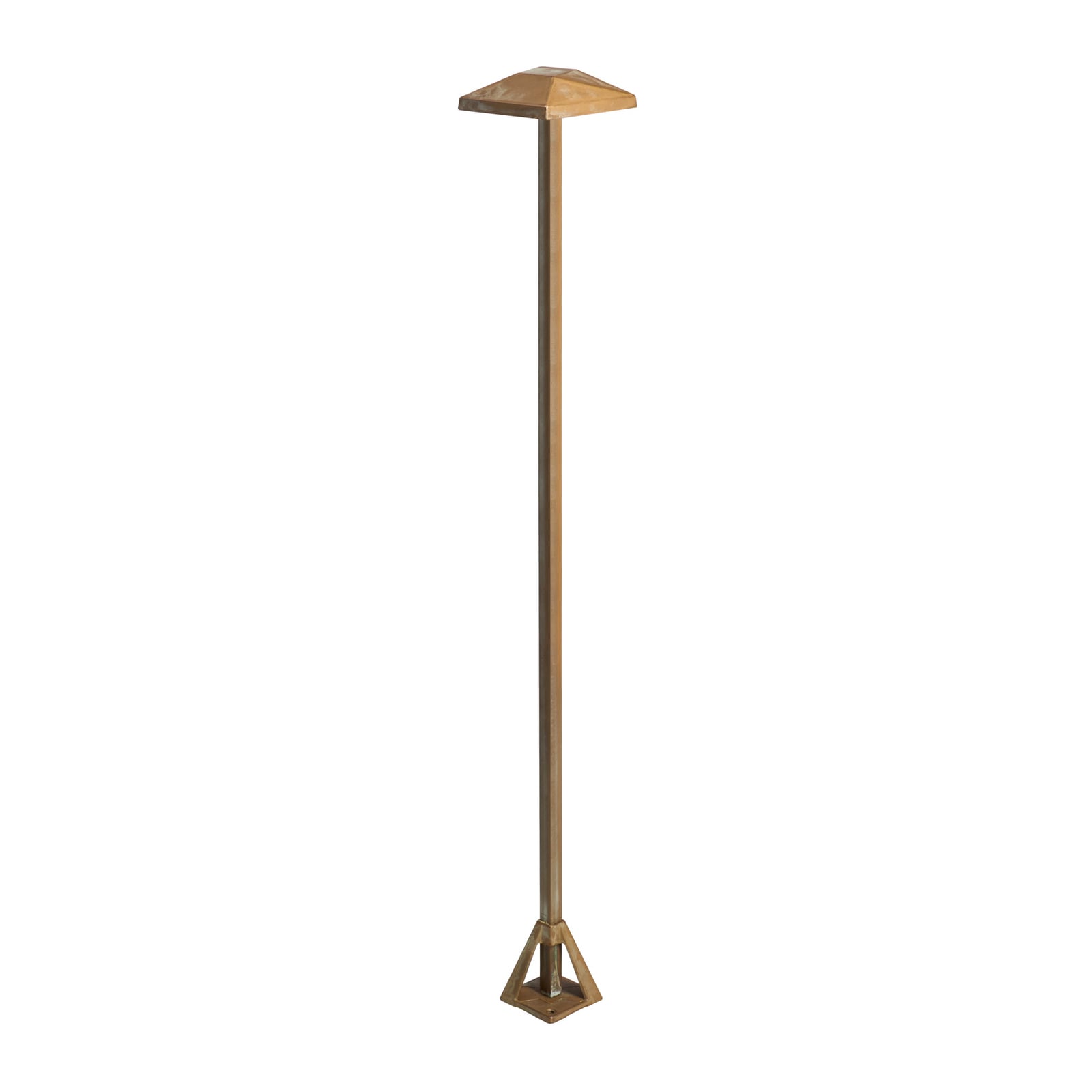 Lampione a LED Aura Edge, altezza 100 cm, ottone anticato, IP65