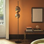 Oluce Superluna 397 LED floor lamp, brass