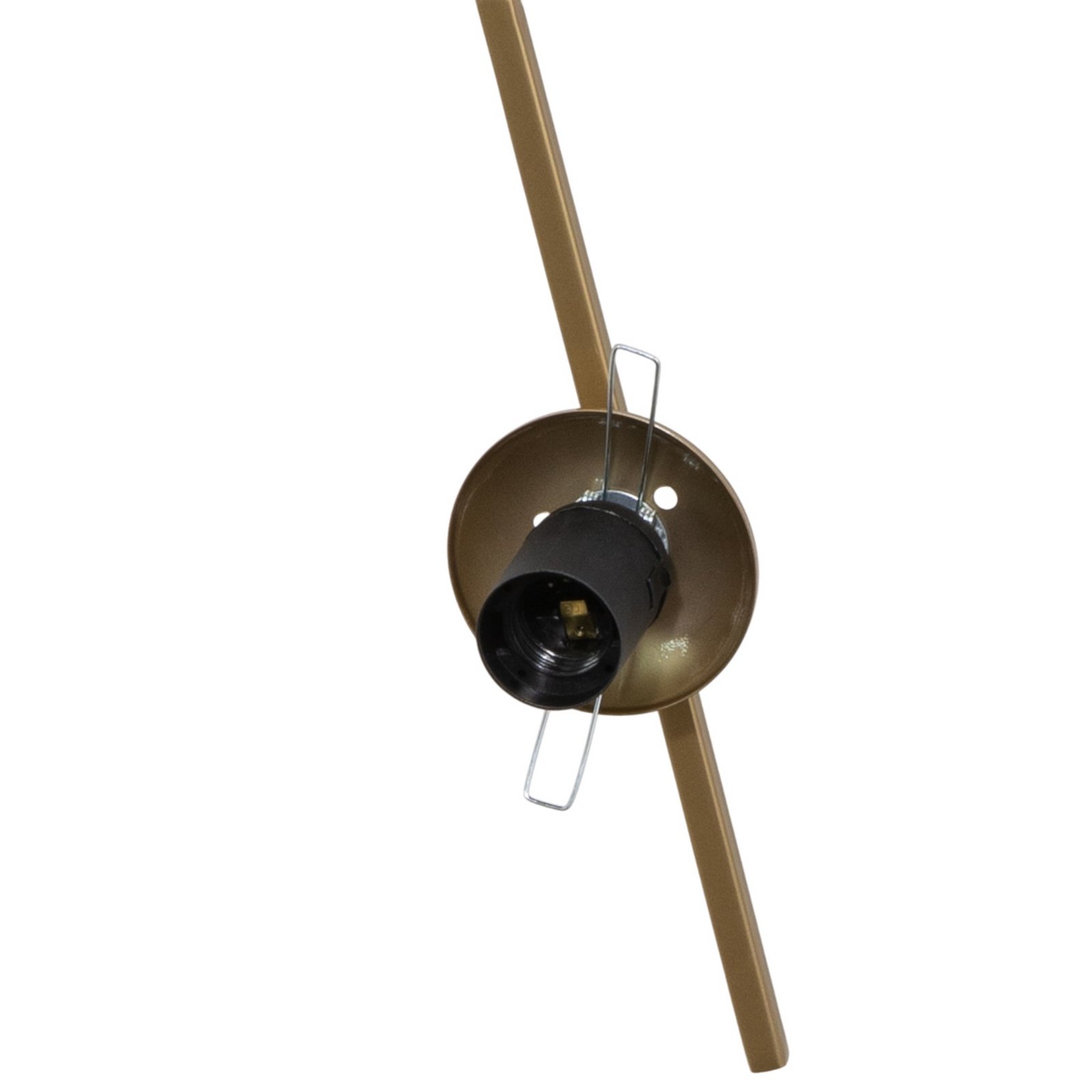 Hengelampe Dolunay, 25 cm lang, gullfarget, glass, E27