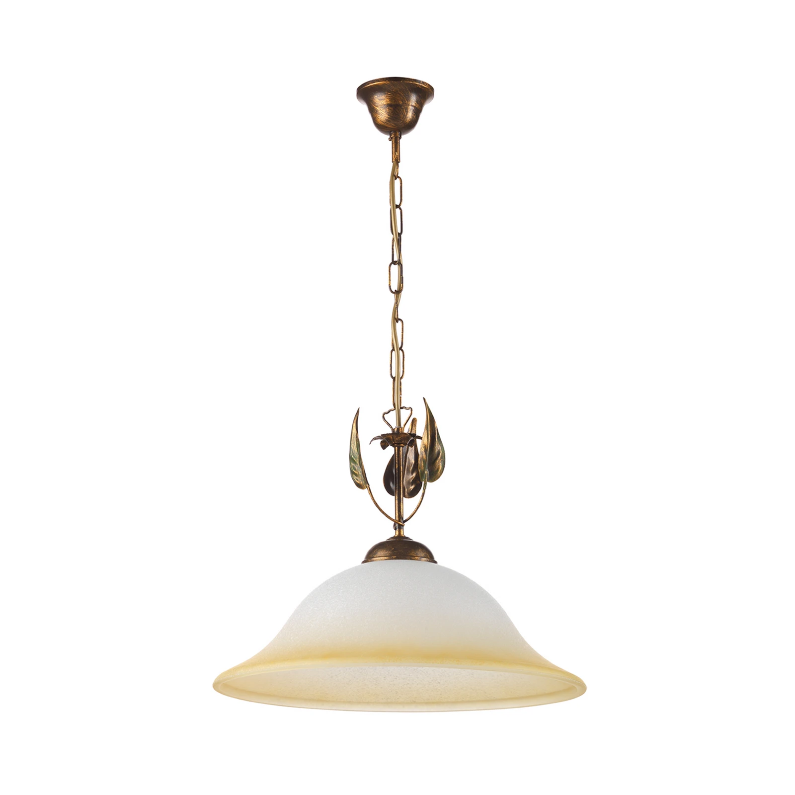 Mira lógó világítás, krém/bronz, üveg, Ø 40 cm, E27