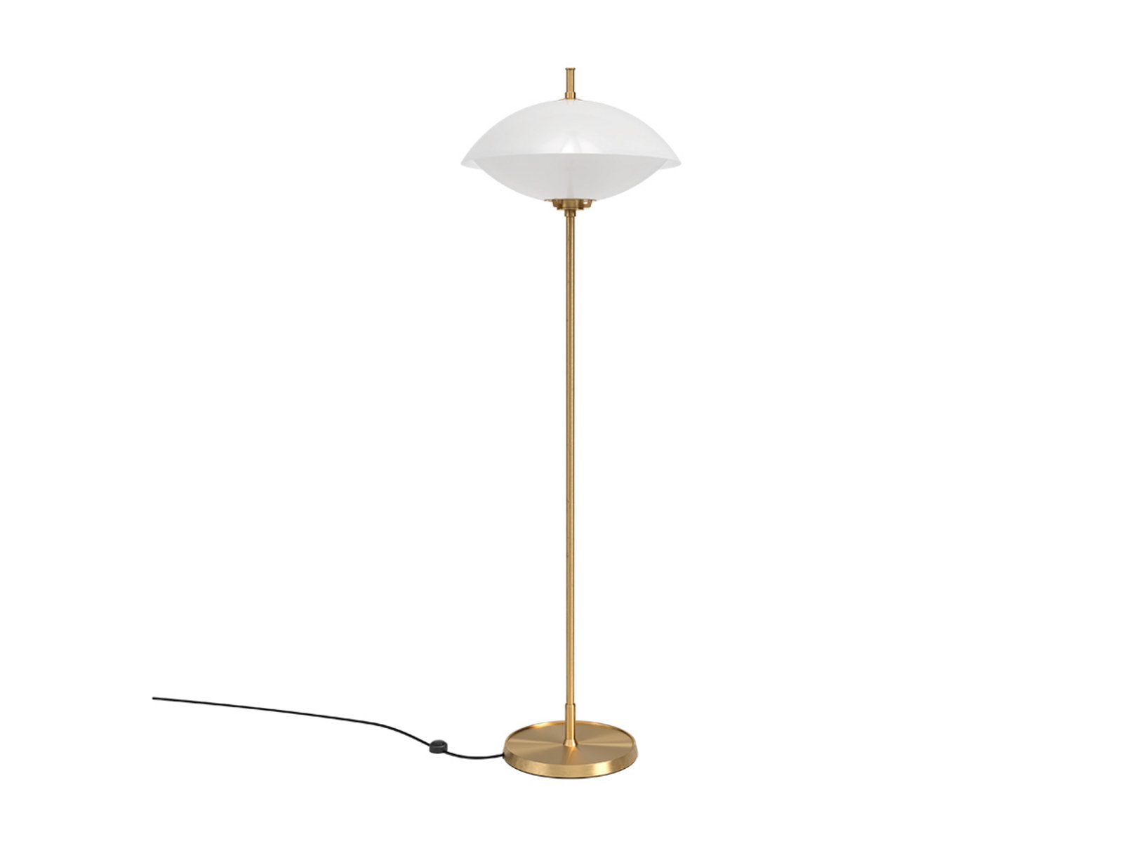 Clam Golvlampa Opal/Brass - Fritz Hansen