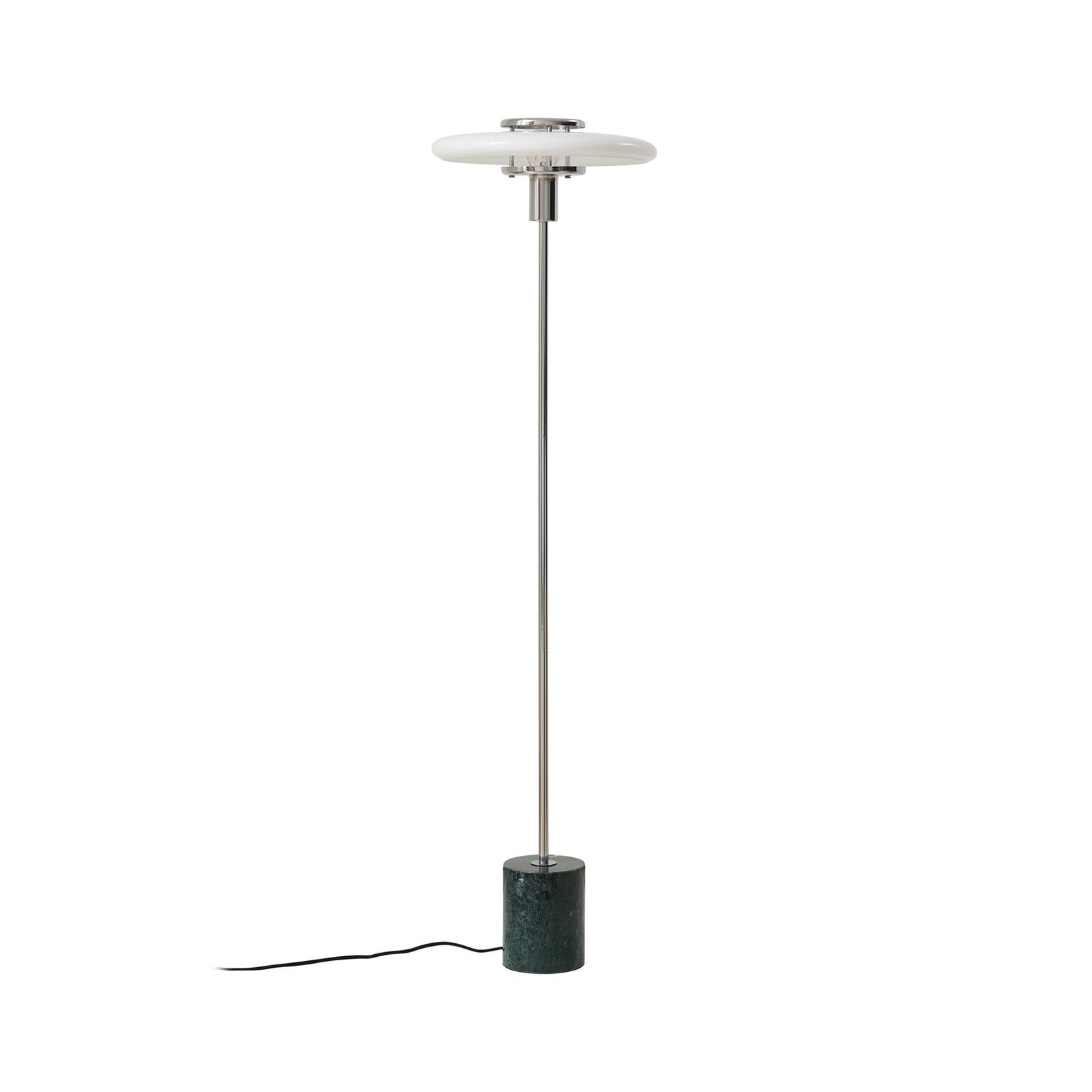 Lindby Stehleuchte Branford, 130 cm, weiß/grün, Glas/Marmor