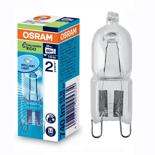 Lampă cu halogen Halopin G9 20W clară 2.000 h