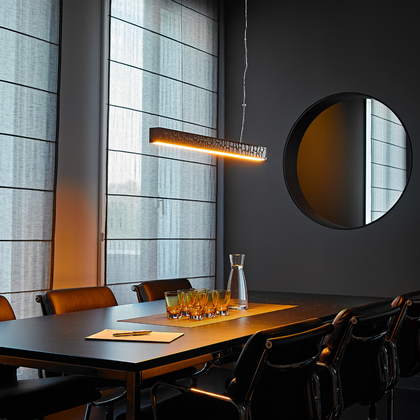 TECNOLUMEN Theia LED pakabinamas šviestuvas, reguliuojamas, nikelio spalvos