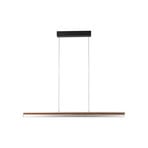 Lutana LED viseća svjetiljka 101 cm ružičasto zlato/drvo - Lucande