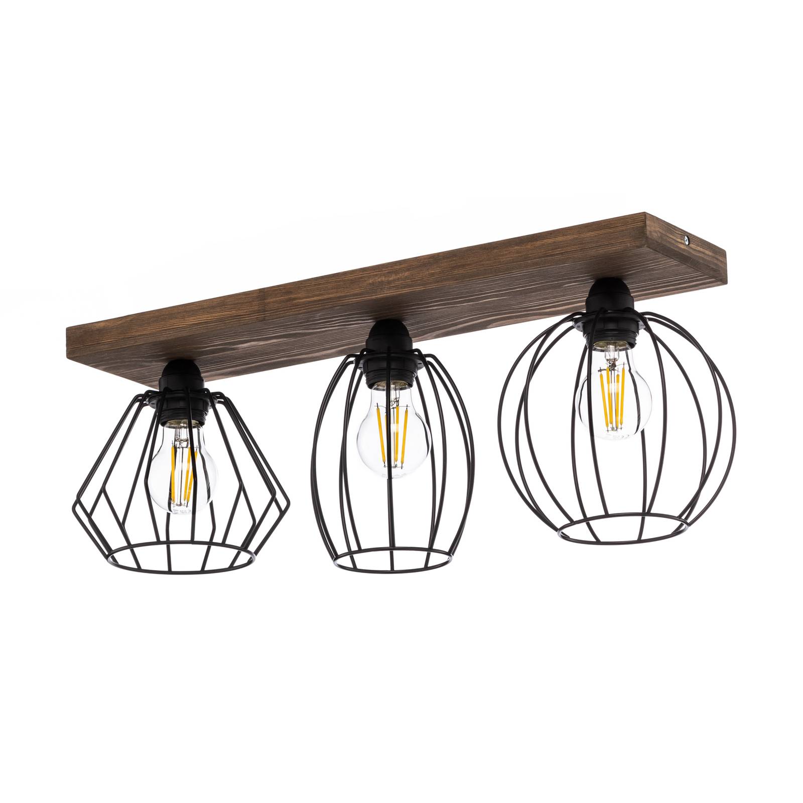 Envostar Various Deckenlampe 3flg. Kiefer dunkel