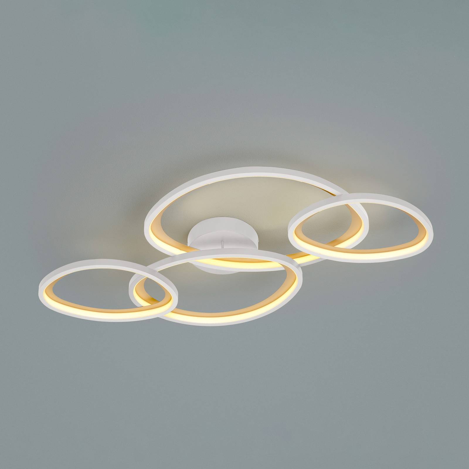 LED-taklampe Sivo, lengde 103 cm, matt hvit, metall, CC