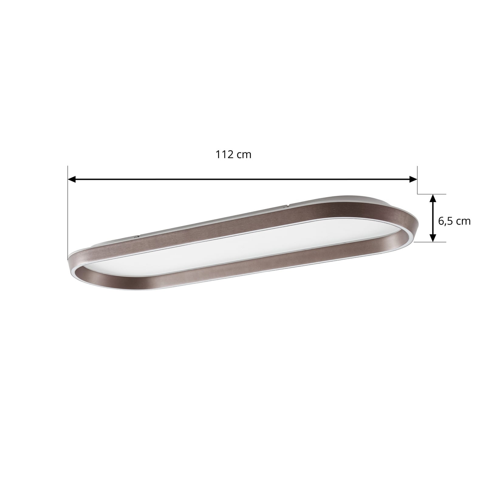 Rylan LED-taklampe, brun, 112 cm, CCT-dimbar – Lucande Rylan LED-taklampe, brun, 112 cm, CCT-dimbar – Lucande