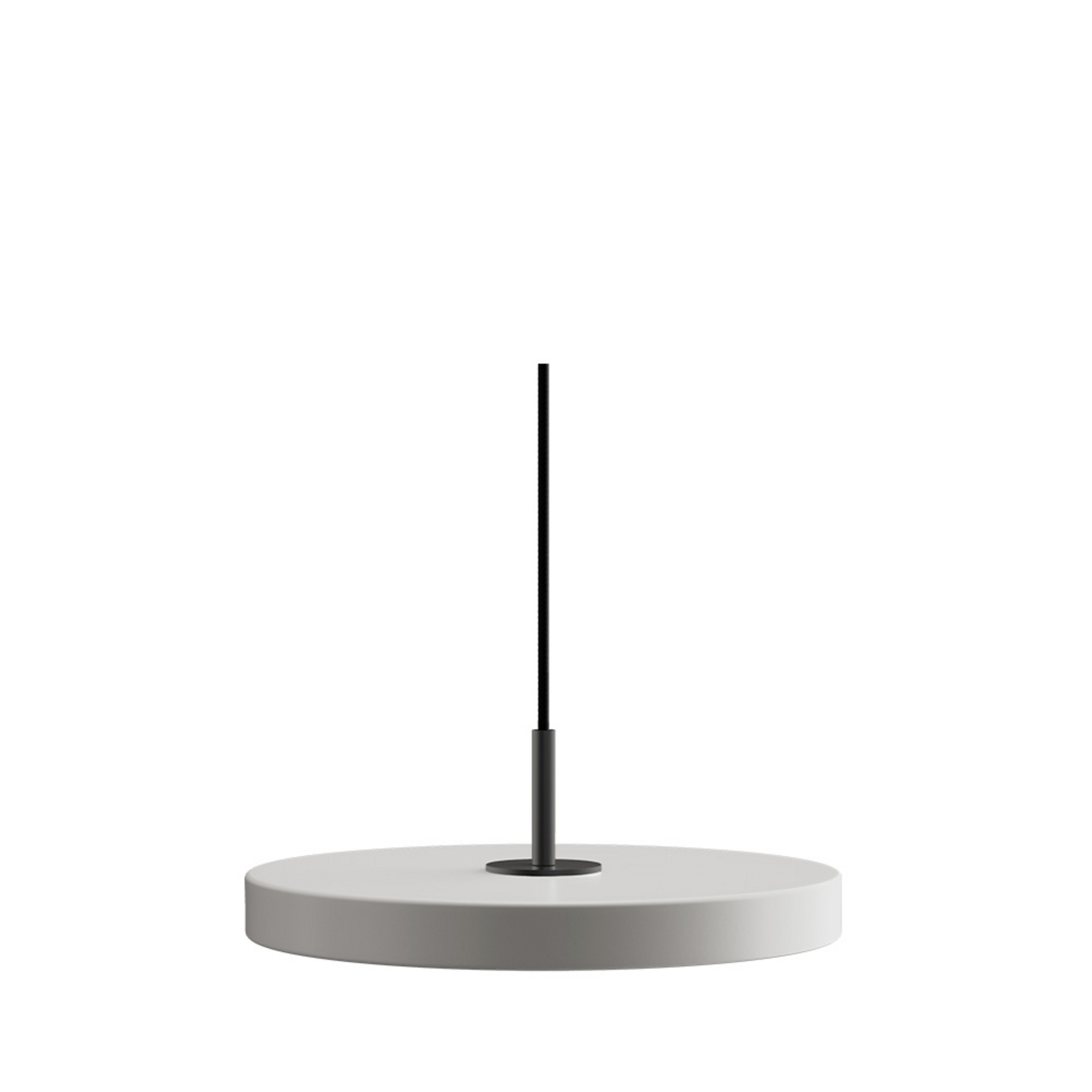 Lampă suspendată Asteria Plus, Ø 30 cm, gri deschis/negru - UMAGE