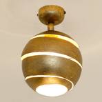Pivotable ceiling light Suopare in gold
