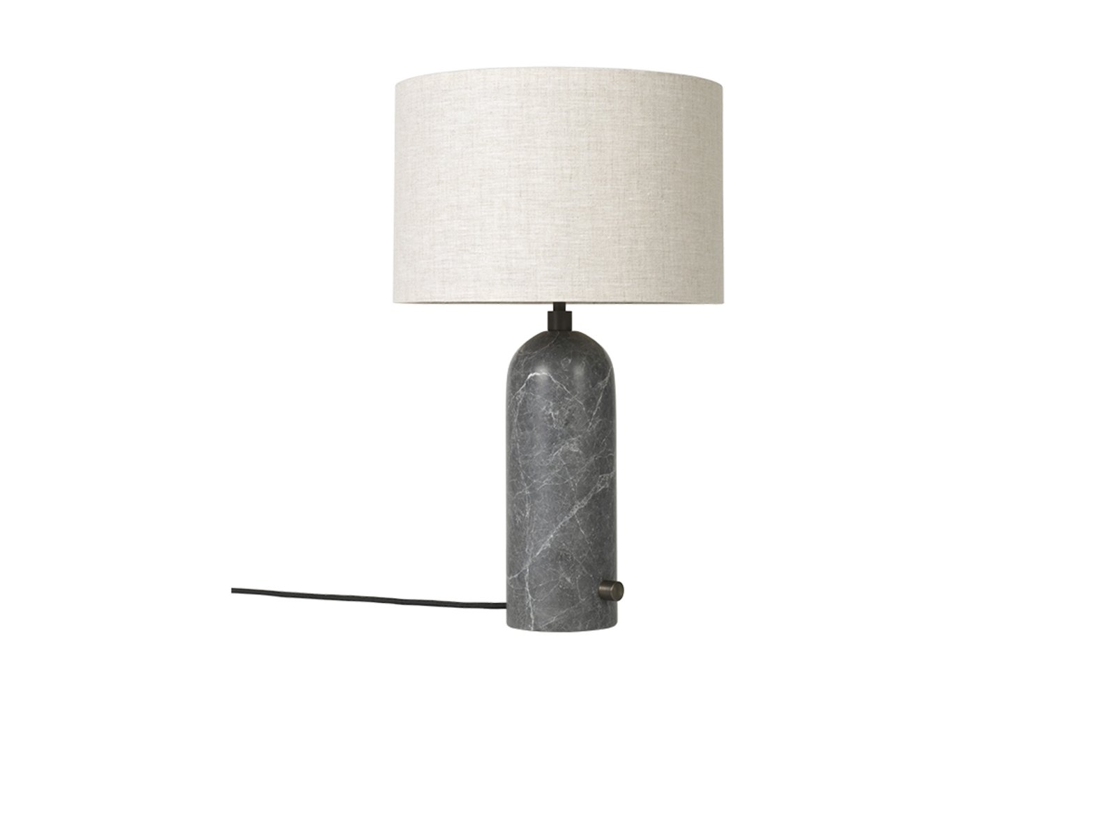 Gravity Table Lamp Small Grey Marble/Canvas - GUBI