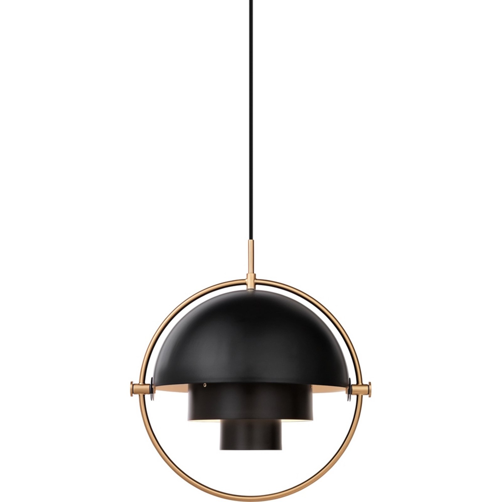 Multi-Lite Závěsné Světlo ø36 Brass/Charcoal Black - GUBI