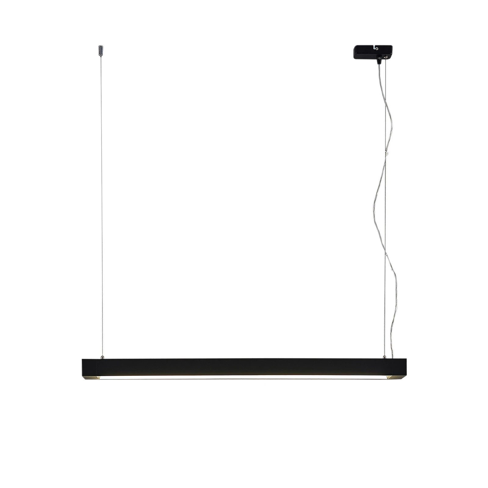 Arcchio LED hanglamp Cuna, 92 cm, zwart, metaal