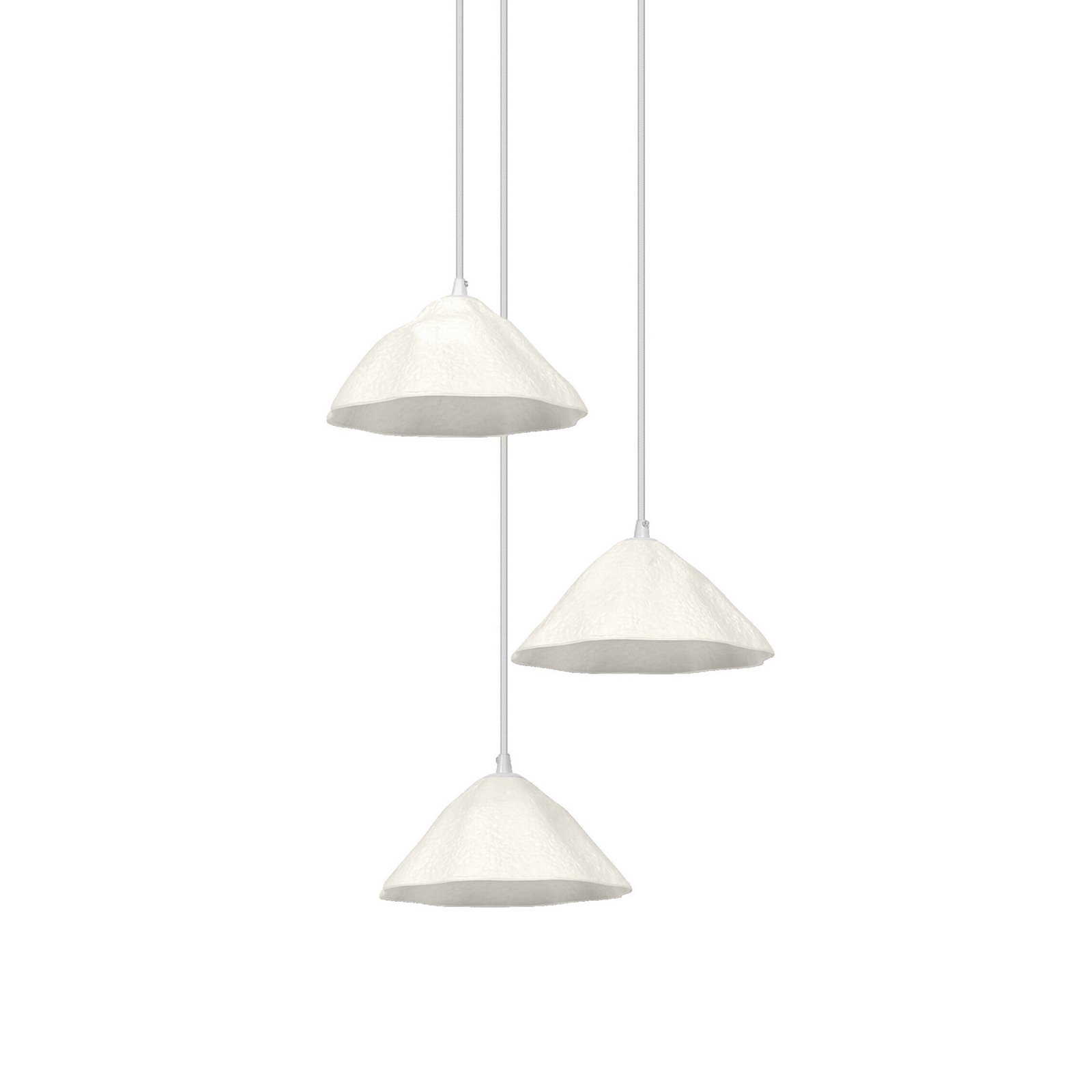 Lampada a sospensione OSRAM Decor Lotus Leaf, a 3 luci, bianca, carta, E14