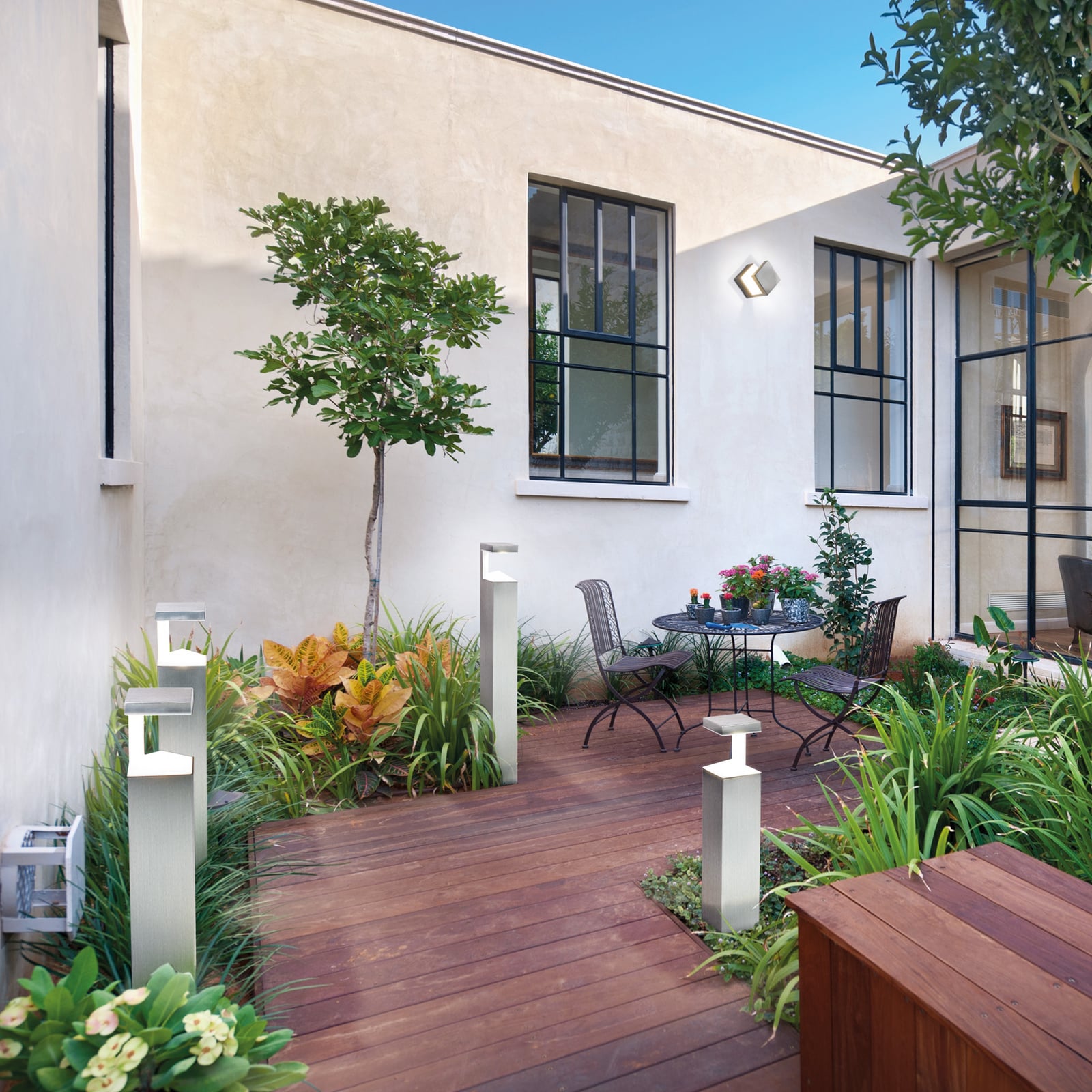 Bornă luminoasă LED OSRAM ENDURA STYLE PYRAMID, oțel inoxidabil, IP44