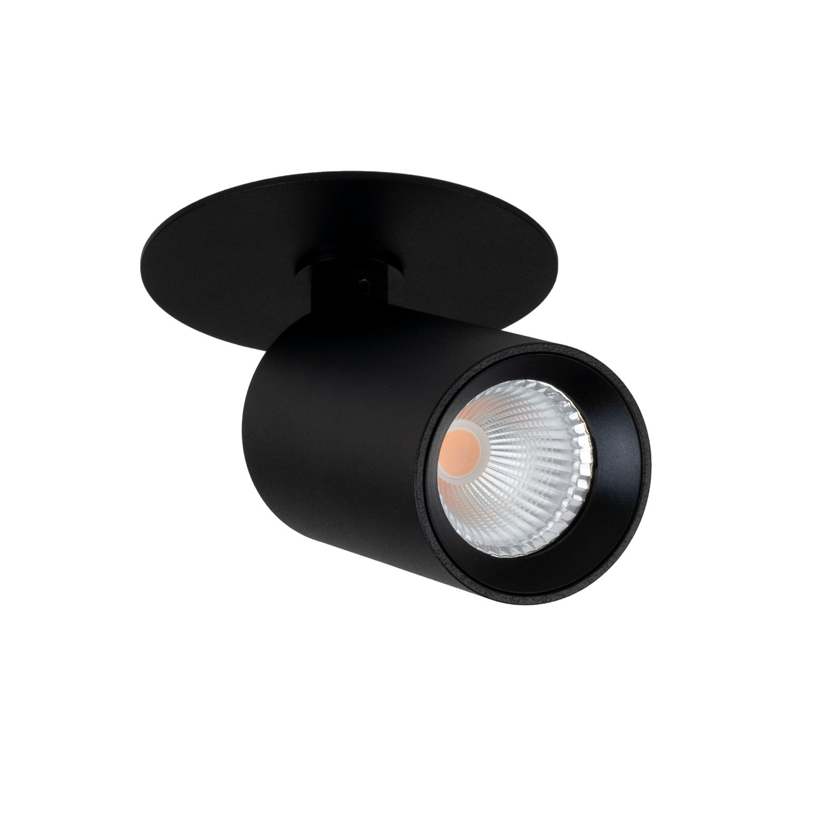 SLC LED-inbyggnadsspot Art, 1 lampa, svart, 2 700 K, aluminium