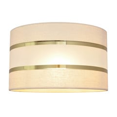 Klosz Helen E27 Ø25/wysokość 15 cm ecru-złoty