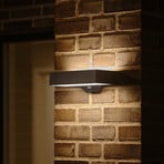 LED-Solar-Außenwandleuchte Monay Square, schwarz, IP44
