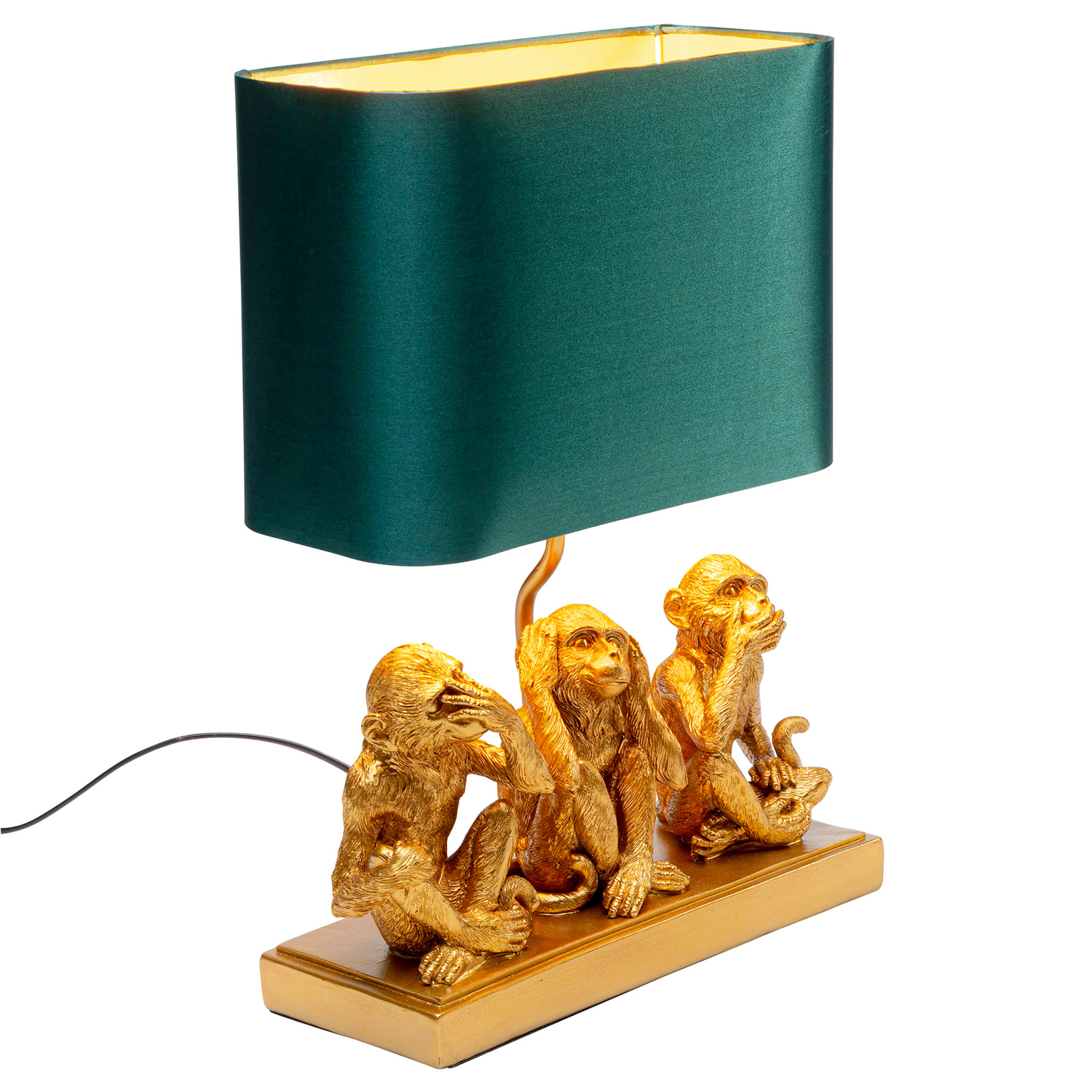 KARE Animal Three Monkey -pöytälamppu, vihreä