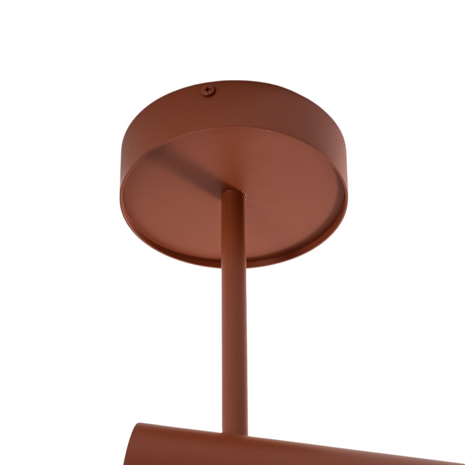 Deckenspot Leda 1, ziegelrot, 1-flammig, Höhe 34 cm