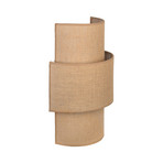 Applique Nature, juta, altezza 41 cm, tessuto, luce verso l'alto/verso il basso