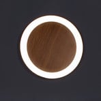 Morton LED wall light 3-level-dim, wood look