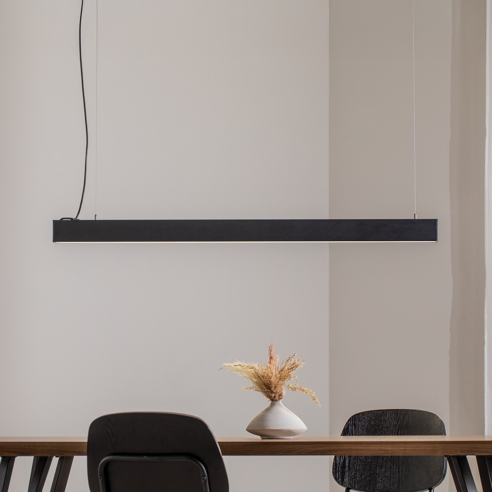 TK Lighting Lampă suspendată Luxe LED negru Lungime 1125 cm Metal 4.000 K - Camera de zi / sufragerie - modern