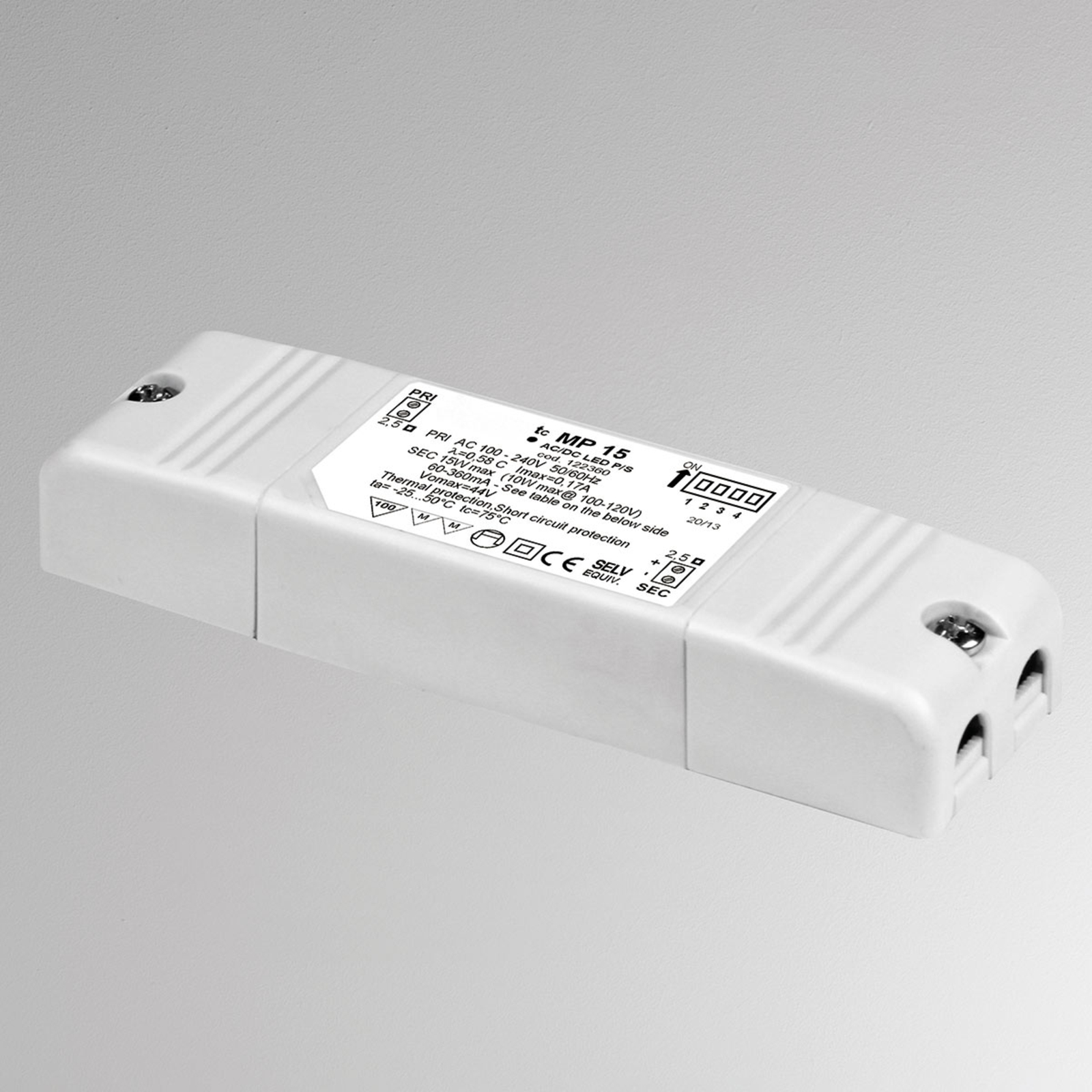 Convertisseur LED MP15, réglable, non dimmable