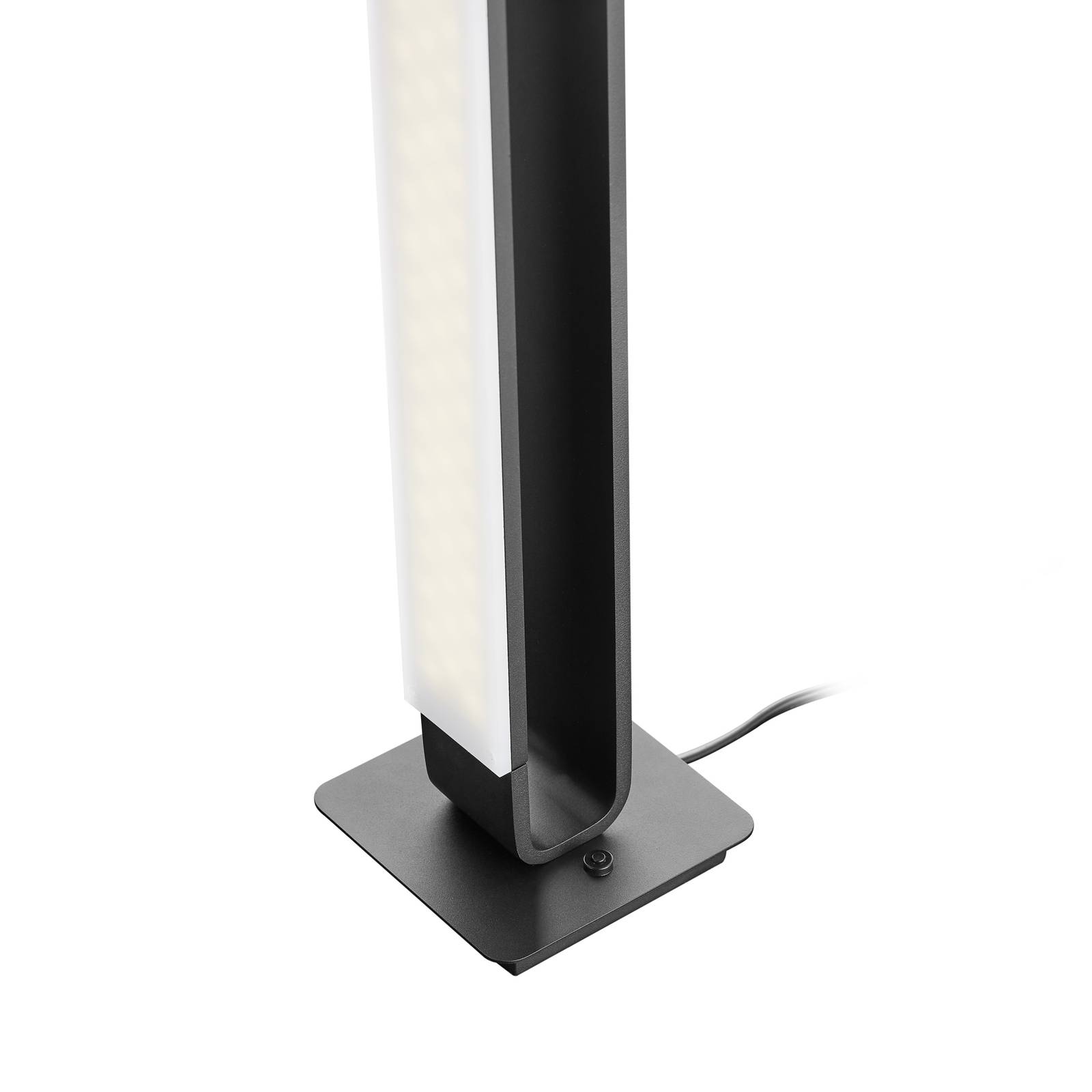Stolová LED lampa Box, otočná, čierna
