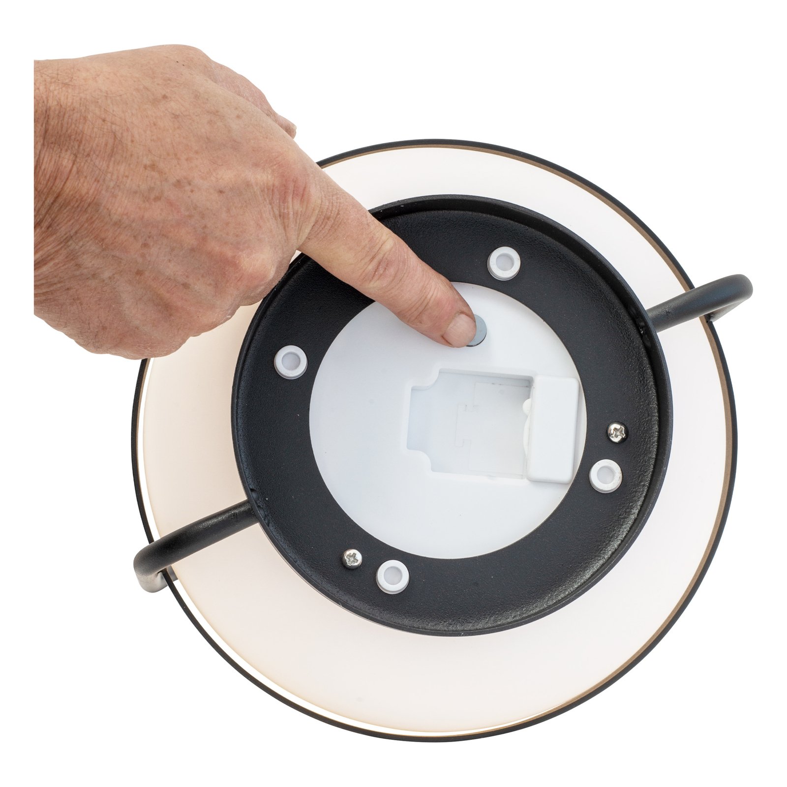 Summer Solar Portable Lampe de Table H36 Dim. Black/White - DybergLarsen