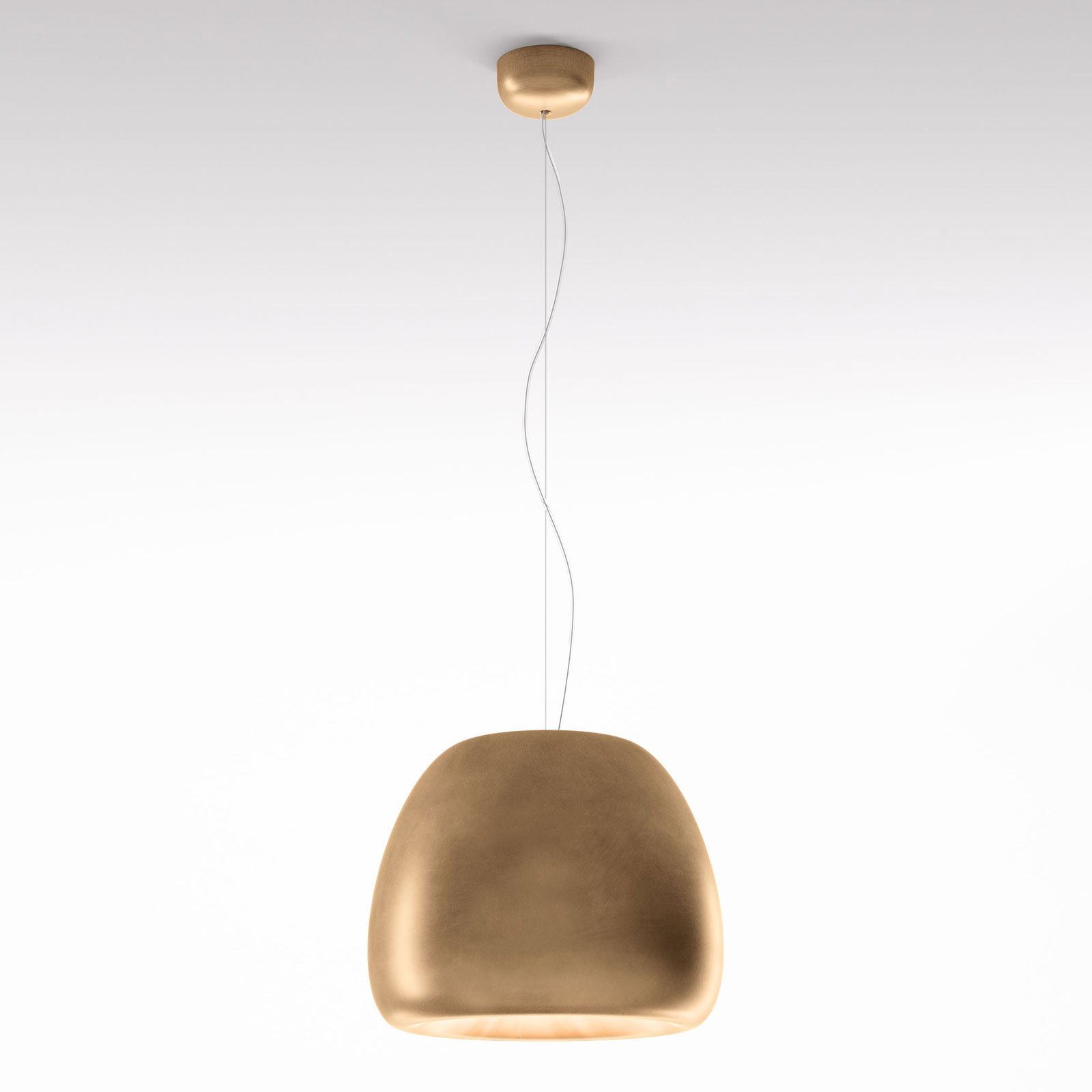 Rotaliana Pomi H2 hanging light gold Ø 41.5 cm, for Living / Dining Room, steel, E27, 21 W, energy efficiency: A++, H: 33 cm