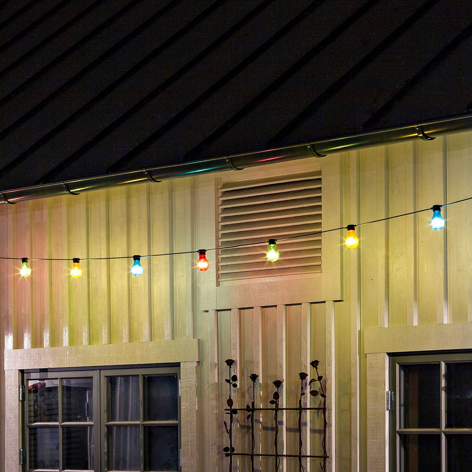 Konstsmide Christmas Ljusslingor för ölträdgård 10 färgglada LED-lampor