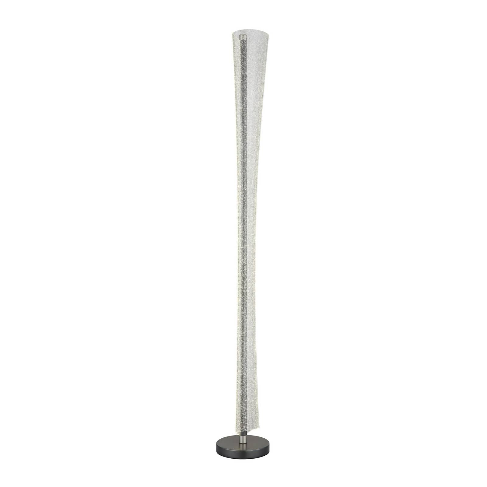 LED-Stehlampe Malinda, klar/anthrazit, 155 cm hoch, CCT