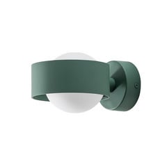 Aplique de pared Mado de vidrio y acero, verde