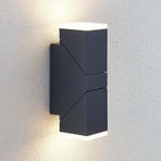 Lindby LED wall light Sally, 22cm, anthracite, IP54