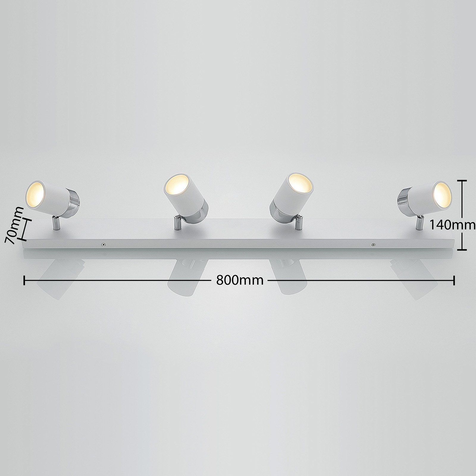 Kardo 4 Ceiling Lamp White/Chrome - Lindby