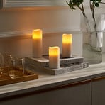 Lindby Candora LED candle set of 3 remote control