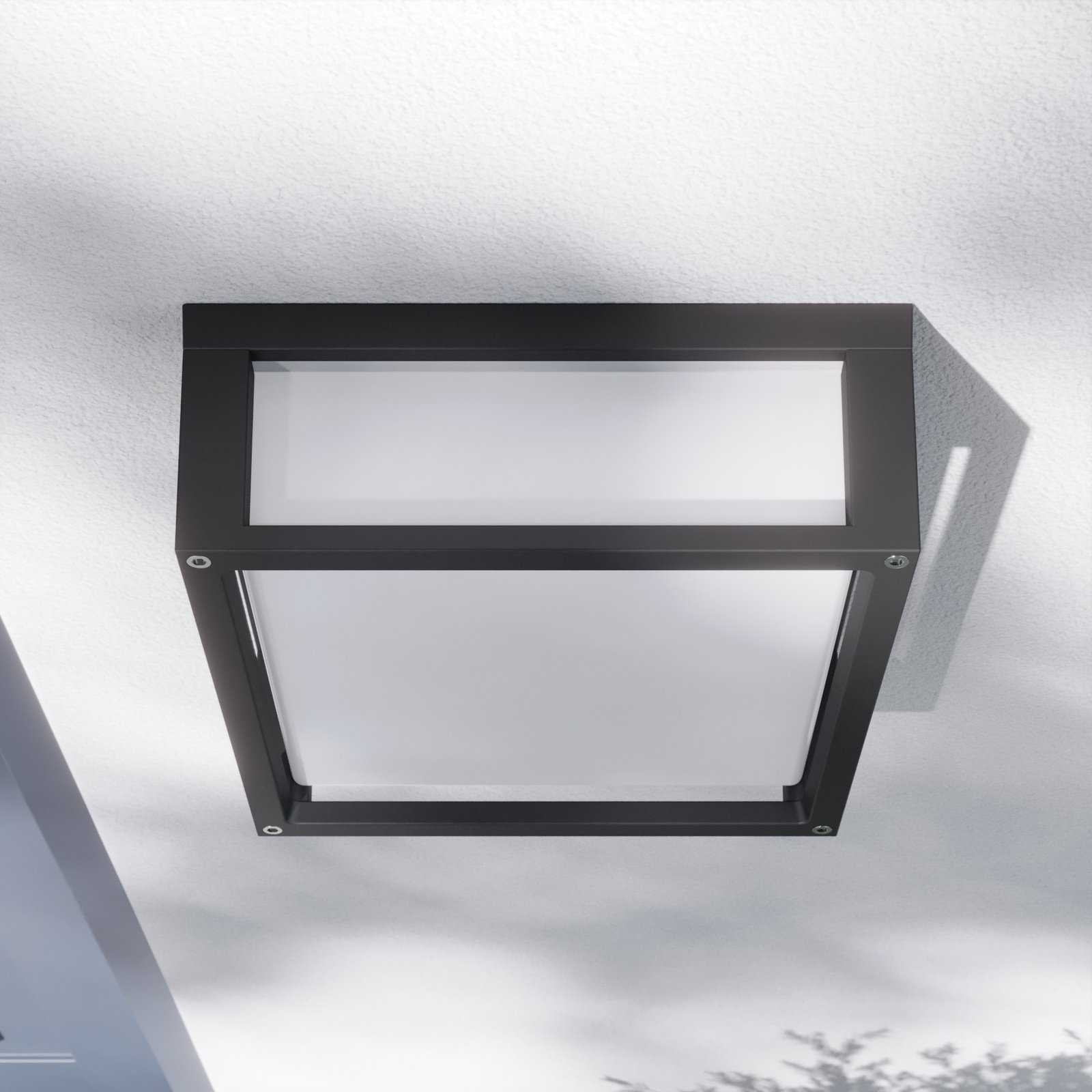 Aurelien Square Outdoor Wall Lamp IP54 Dark Grey - Lucande