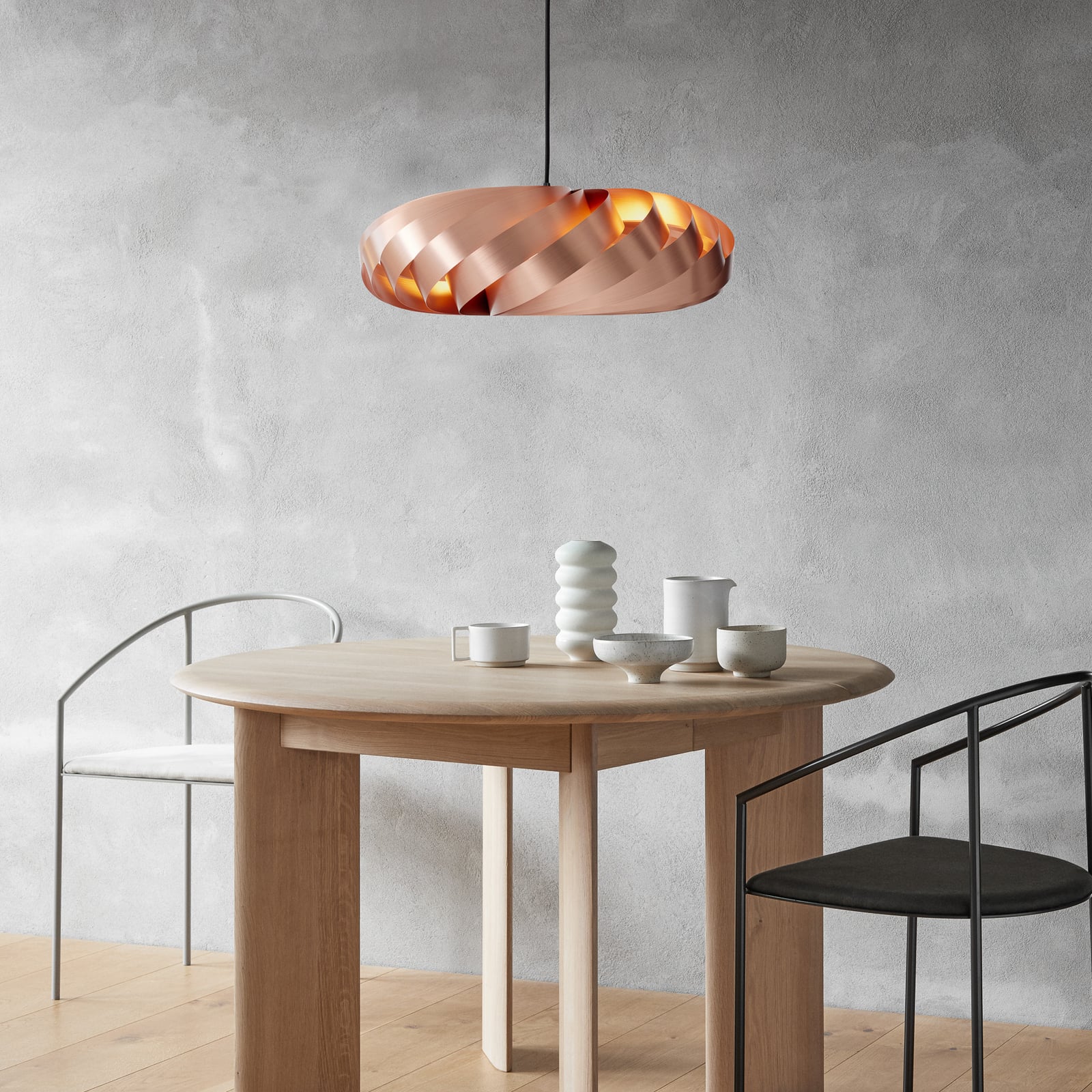 Lampada a sospensione Tom Rossau TR5, Ø 60 cm, rame, alluminio