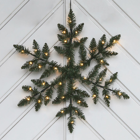 Batteriebetriebene LED-Außendeko Snowflake