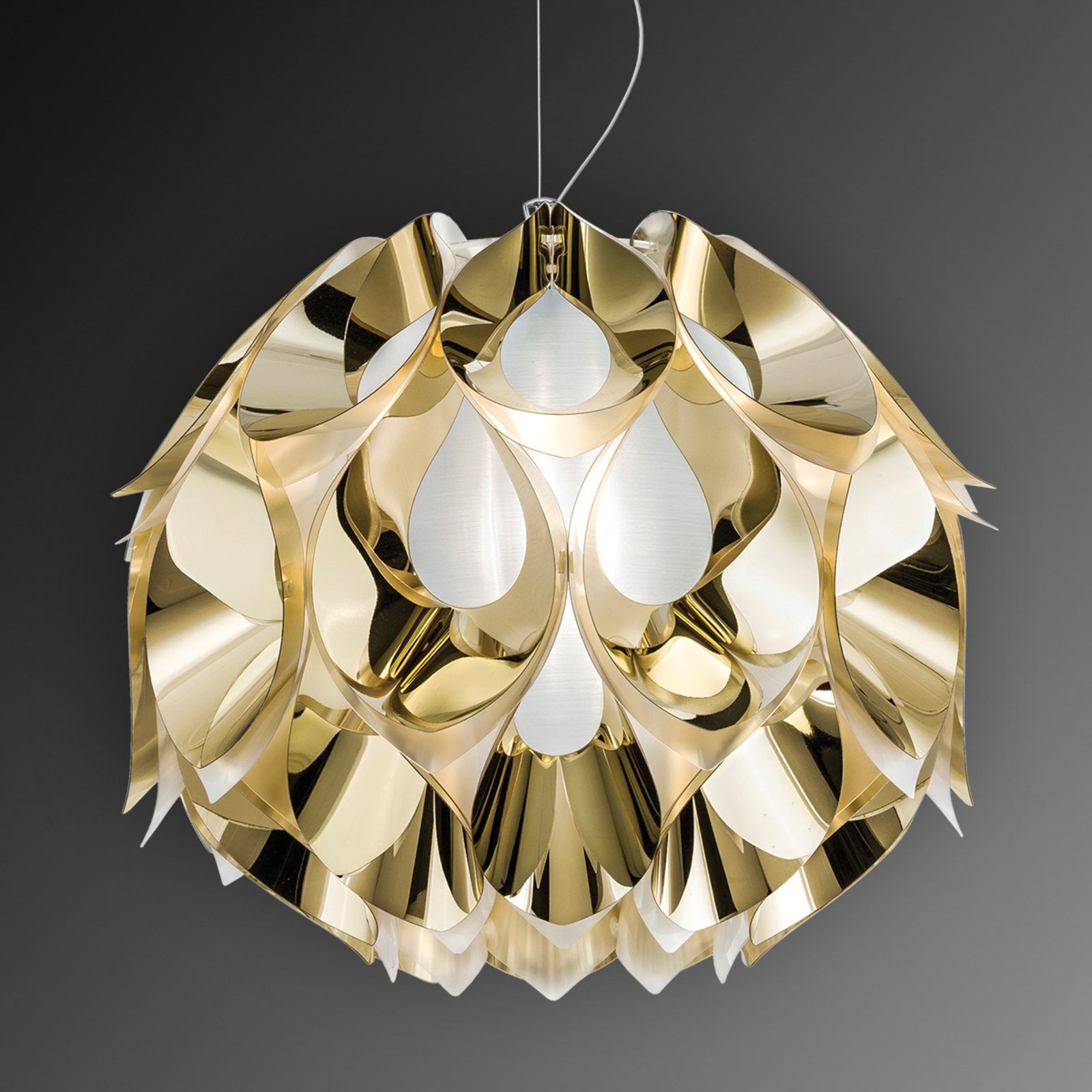 Slamp Flora – dizajnérska lampa, zlatá, 50 cm
