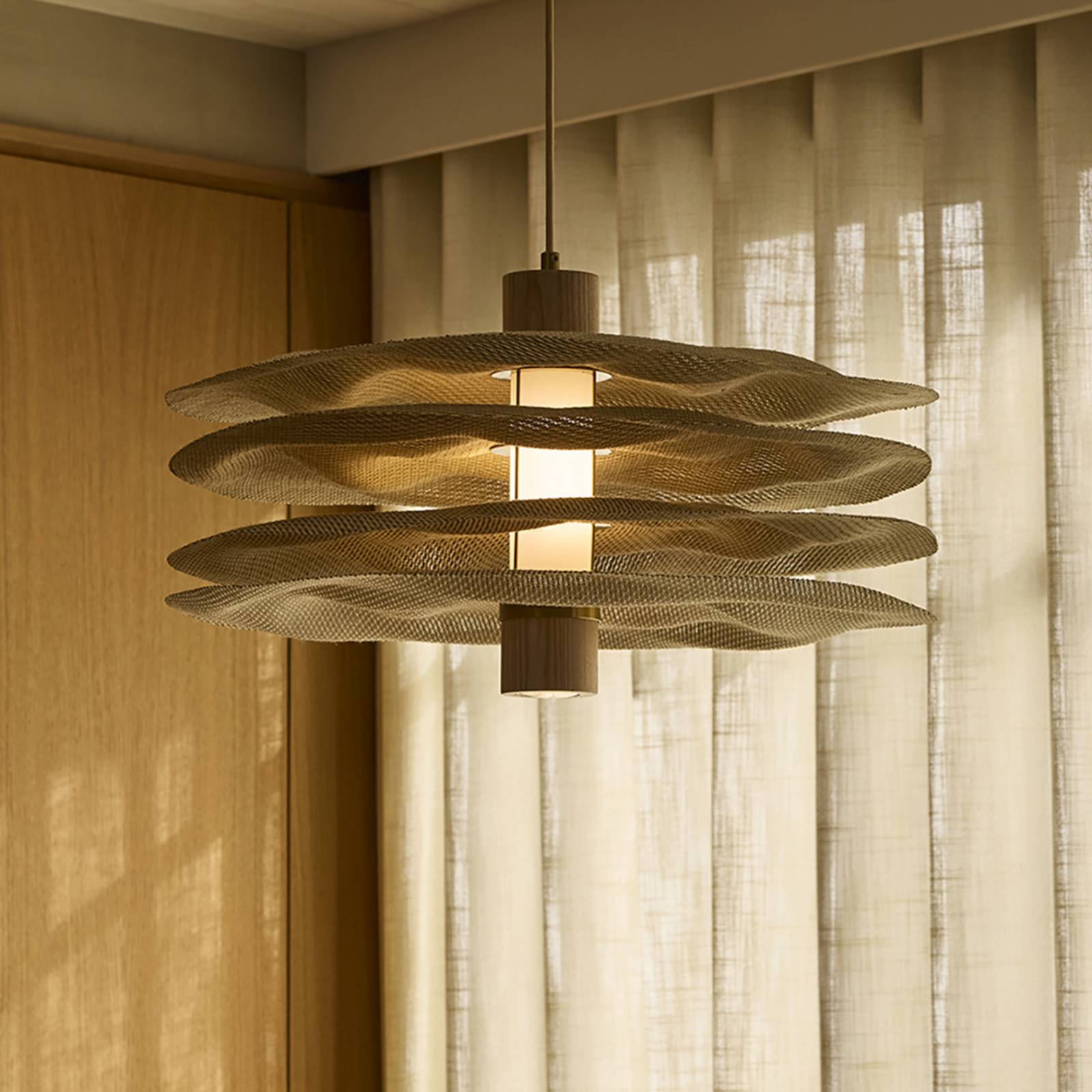 Rivage hængelampe, Ø 58 cm MARKET SET - Spisestue - Design - Stof / tekstil - Med én lyskilde