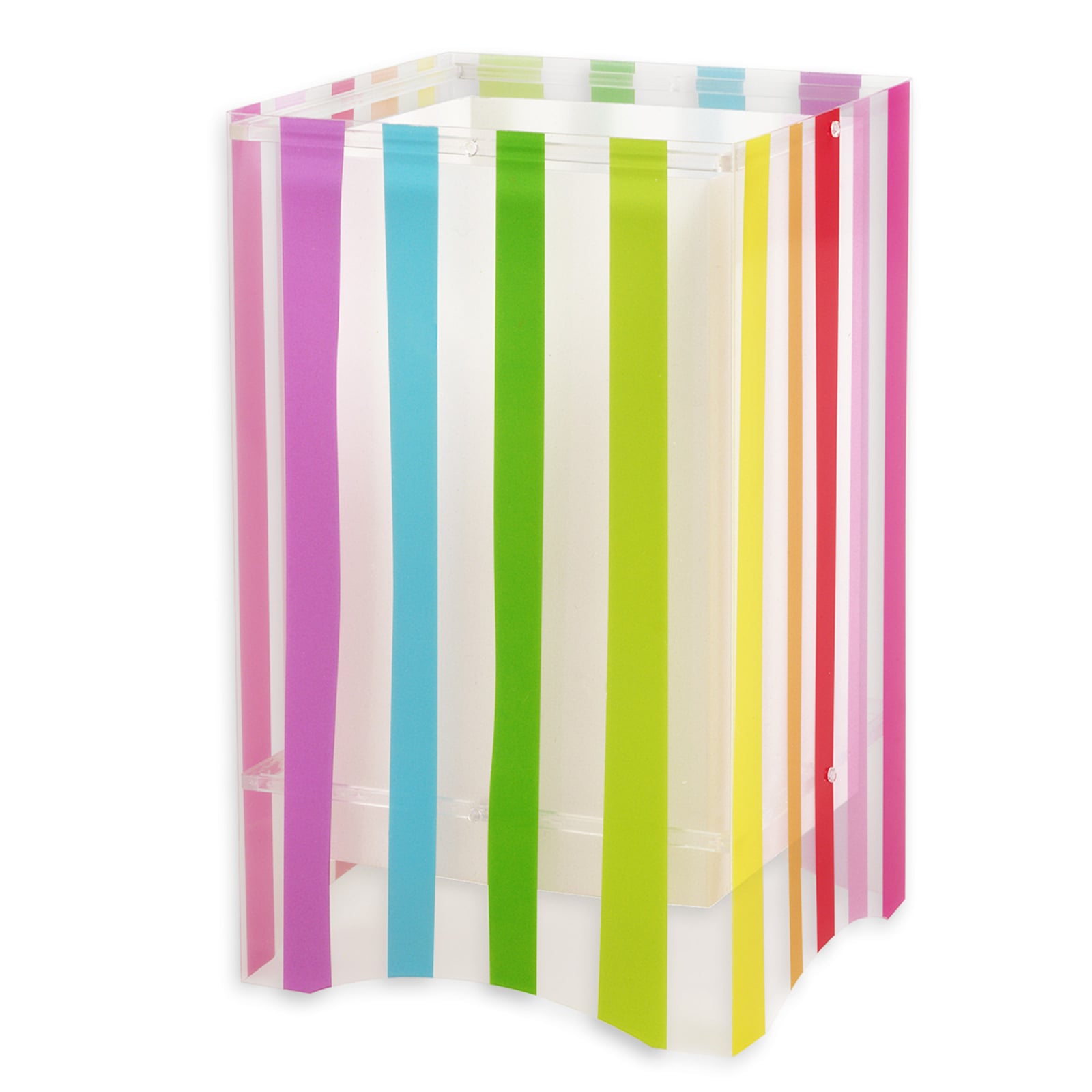 Dalber Colourful striped children’s table lamp Decoline, for Children's Room, plastic, E14, 40 W, energy efficiency: A++, L: 13.5 cm, W: 13.5 cm, H: 23 cm